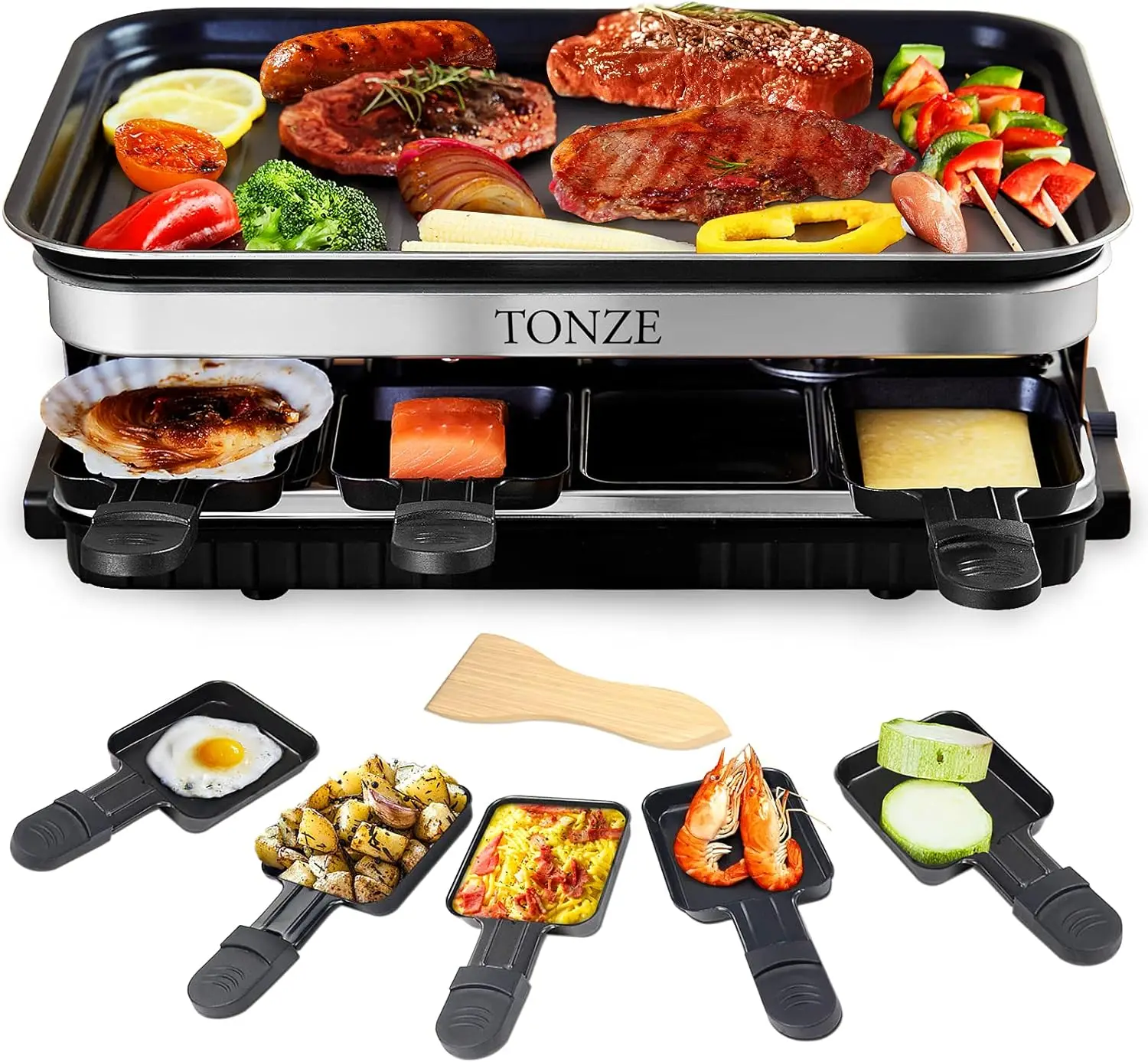 Grill Smokeless Korean BBQ Grill 2 IN 1 Griddle Grill Raclette Table Grill Kitchen Appliances with 8 Mini Grill Cheese Pans Chr
Grill Smokeless Korean BBQ Grill 2 IN 1 Griddle Grill Raclette Table Grill Kitchen Appliances with 8 Mini Grill Cheese Pans Chr