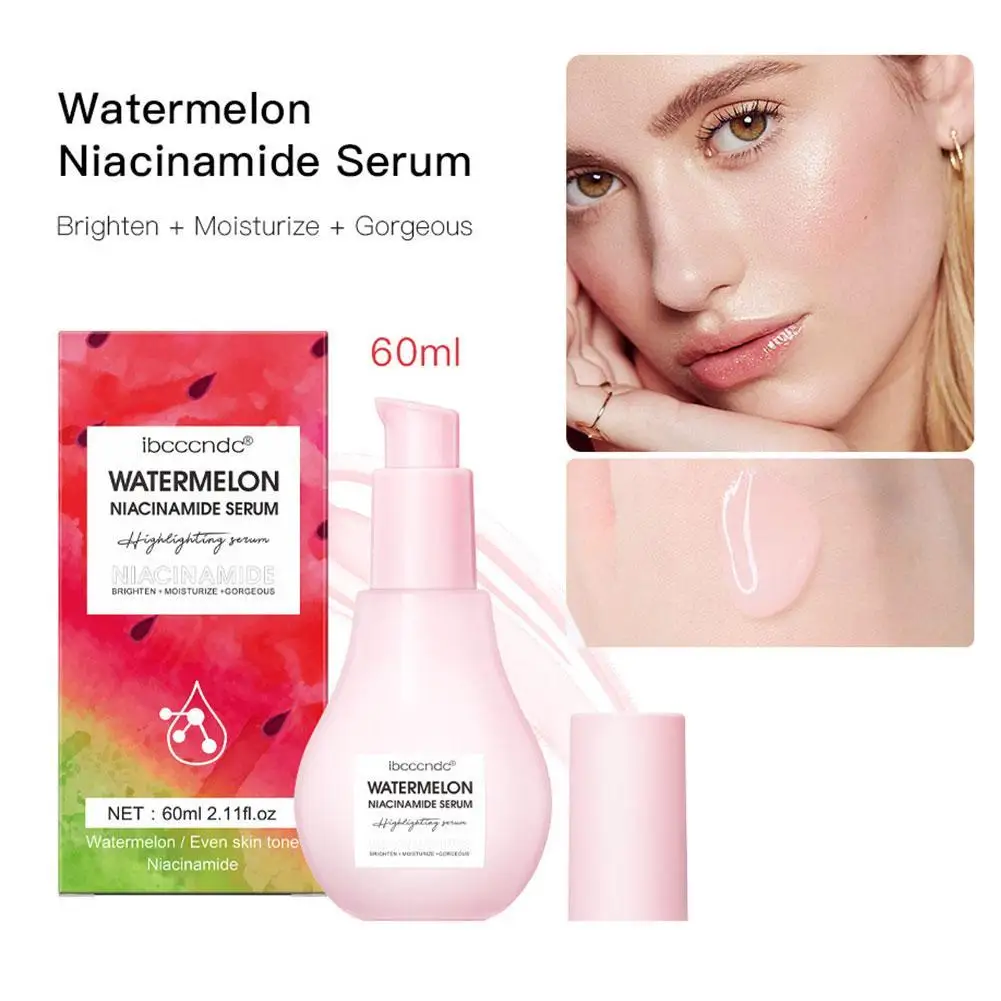 60ml Watermelon Glow Niacinamide Dew Drops Hydrating Serum Lightweight Facial Serum Priming Liquid Highlighter Facial Skin Care
60ml Watermelon Glow Niacinamide Dew Drops Hydrating Serum Lightweight Facial Serum Priming Liquid Highlighter Facial Skin Care