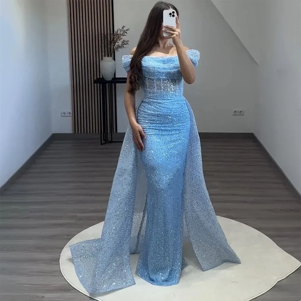 New luxury women's evening dress sexy off-the-shoulder line neck formal PROM wrap hip skirt cocktail High fashion elegant robe
New luxury women's evening dress sexy off-the-shoulder line neck formal PROM wrap hip skirt cocktail High fashion elegant robe