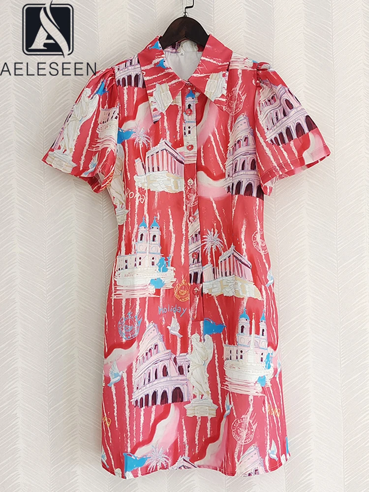 AELESEEN Designer Fashion Women Dress Turn-Down Collar Red House Letters Print Single-Breasted Slim Mini Elegant Holiday
AELESEEN Designer Fashion Women Dress Turn-Down Collar Red House Letters Print Single-Breasted Slim Mini Elegant Holiday