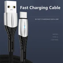 5A 1m USB Type C Cable Micro USB Lightning Fast Charging Cable Type-C Data Cord for Huawei P40 Mate 30 Xiaomi Redmi
5A 1m USB Type C Cable Micro USB Lightning Fast Charging Cable Type-C Data Cord for Huawei P40 Mate 30 Xiaomi Redmi