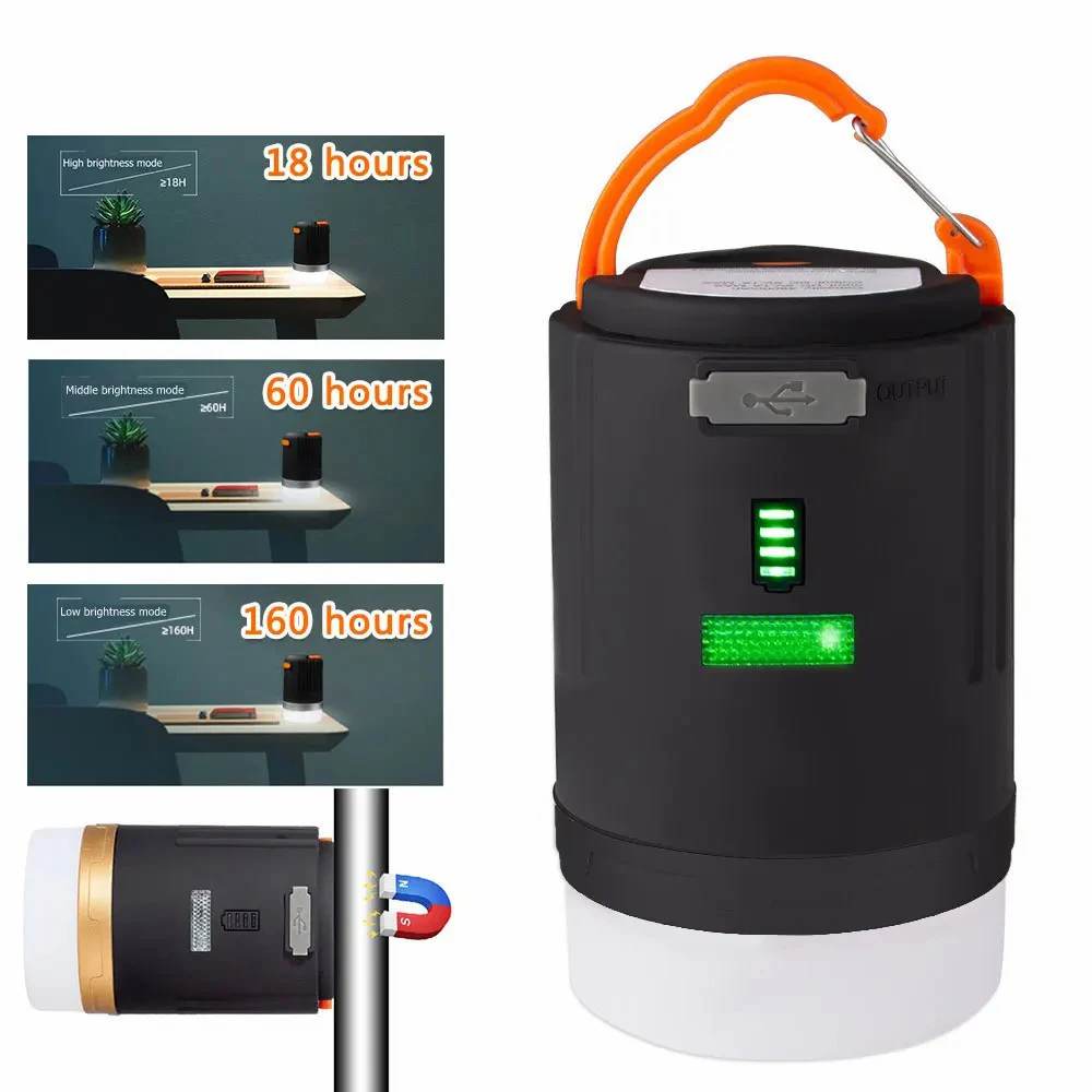 

E2 Camping Light Tent Lamp 4800mah Portable LED Night Light Remote Control Rechargeable Outdoor Hiking Fishing Lantern Working