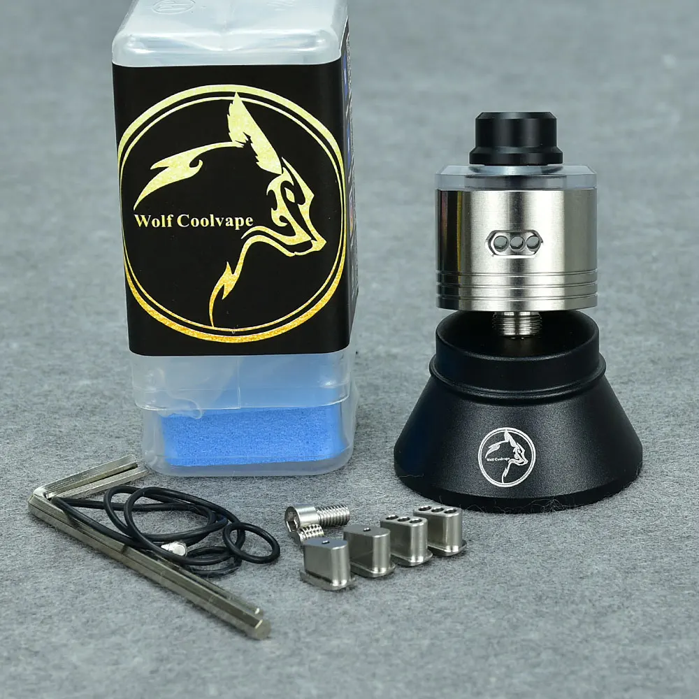 

WolfCoolvape Skyfall RDA mtl tank vape 316SS mtl vape tank 22mm RDA vape Rebuildable Dripping Atomizer with BF Pin