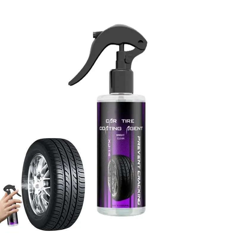 

Tire Shine Spray Car Tire Shine & Detailing 120ml Long-Lasting Wheel And Tire Cleaner User-Friendly Tire Dressing Tire Cleaner