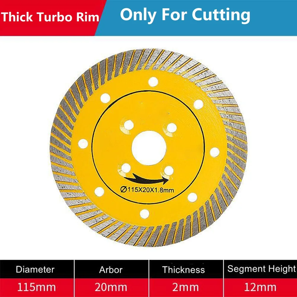 1PC 115mm Turbo Diamond Circular Saw Blade Cutting Disc For Granite Marble Tiles Porcelain Wet Dry Cutting Discs
1PC 115mm Turbo Diamond Circular Saw Blade Cutting Disc For Granite Marble Tiles Porcelain Wet Dry Cutting Discs