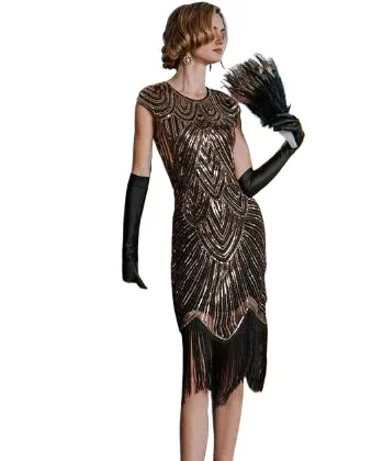 New Women's Long Skirt 1920s Vintage Great Gatsby Party Flapper Dress For Women Elegant Sleeveless Sequins Tassel Dresses
New Women's Long Skirt 1920s Vintage Great Gatsby Party Flapper Dress For Women Elegant Sleeveless Sequins Tassel Dresses