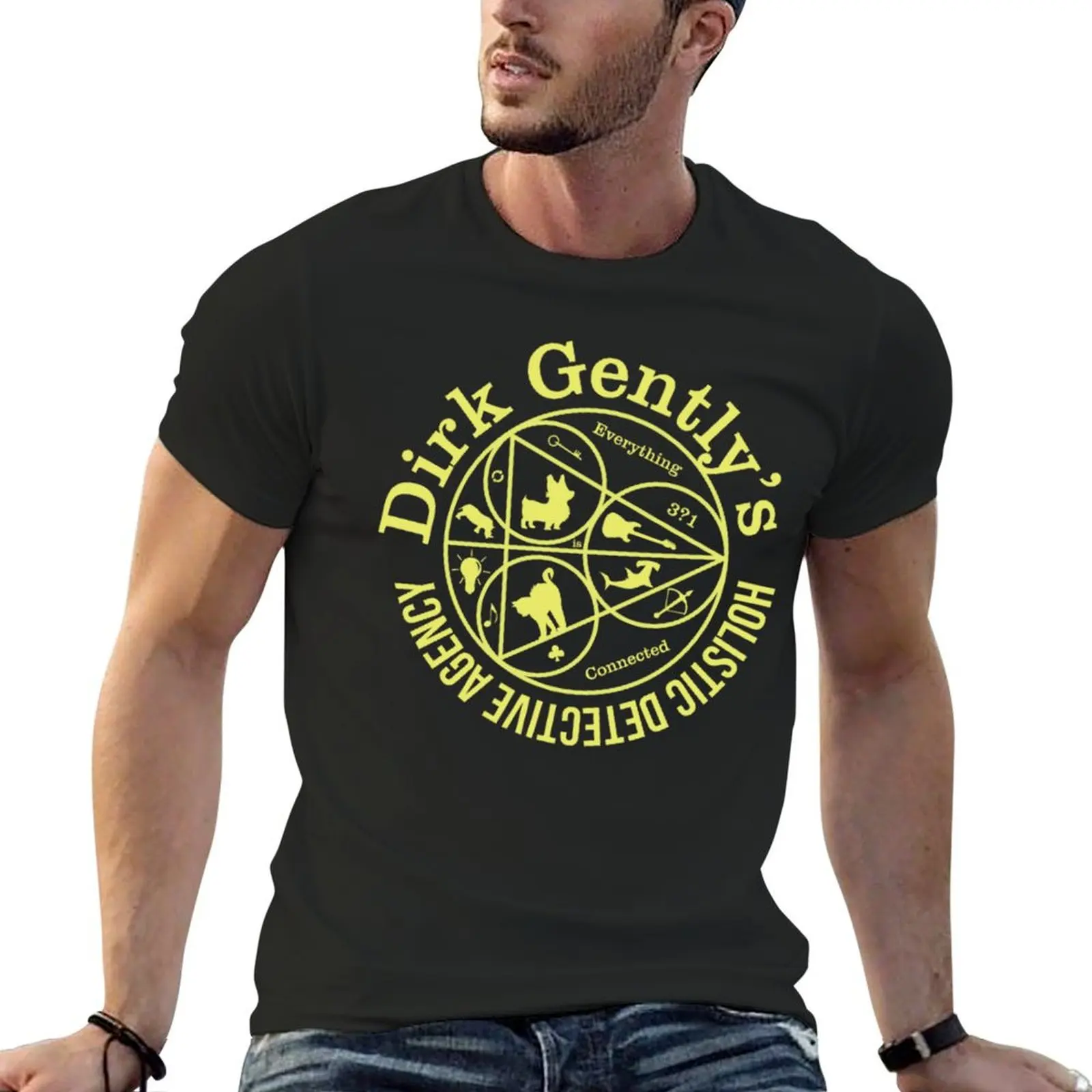 

Everything Is Connected - Dirk Gently T-shirt boys animal print sweat tops Blouse heavy weight t shirts for men