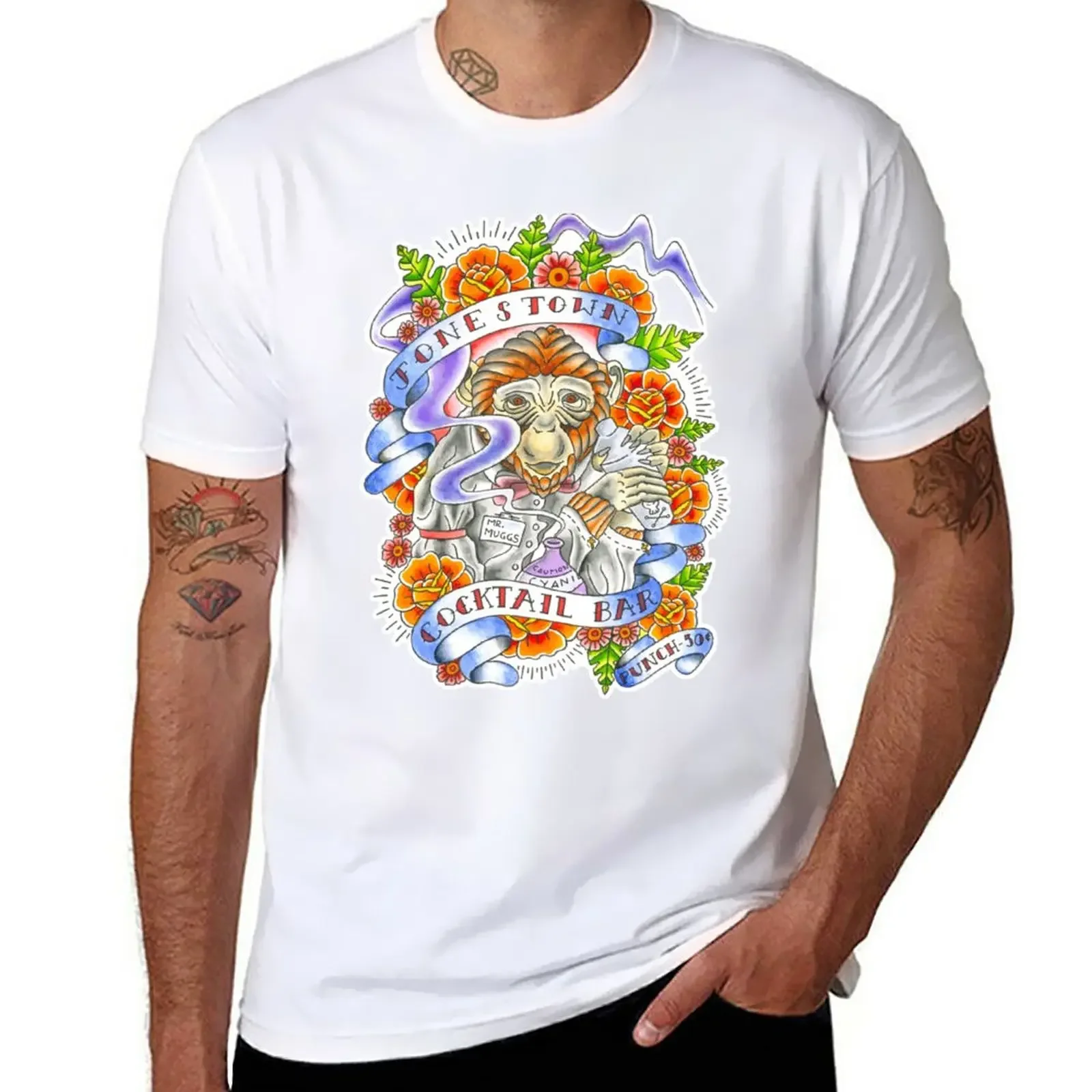 jonestown inspired tattoo design T-Shirt anime clothes for a boy Short sleeve tee men
jonestown inspired tattoo design T-Shirt anime clothes for a boy Short sleeve tee men