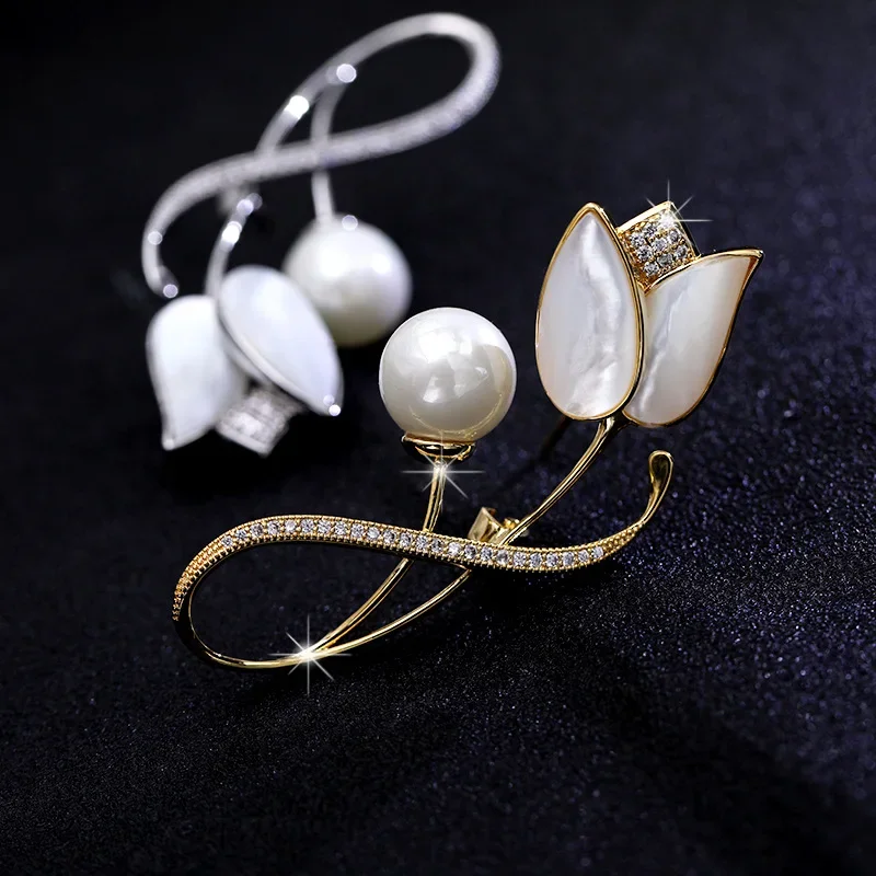Fashion Personality Premium Corsage Natural Mothershell Pin Suit Coat Hundred with Decorative Tulip Brooch
Fashion Personality Premium Corsage Natural Mothershell Pin Suit Coat Hundred with Decorative Tulip Brooch