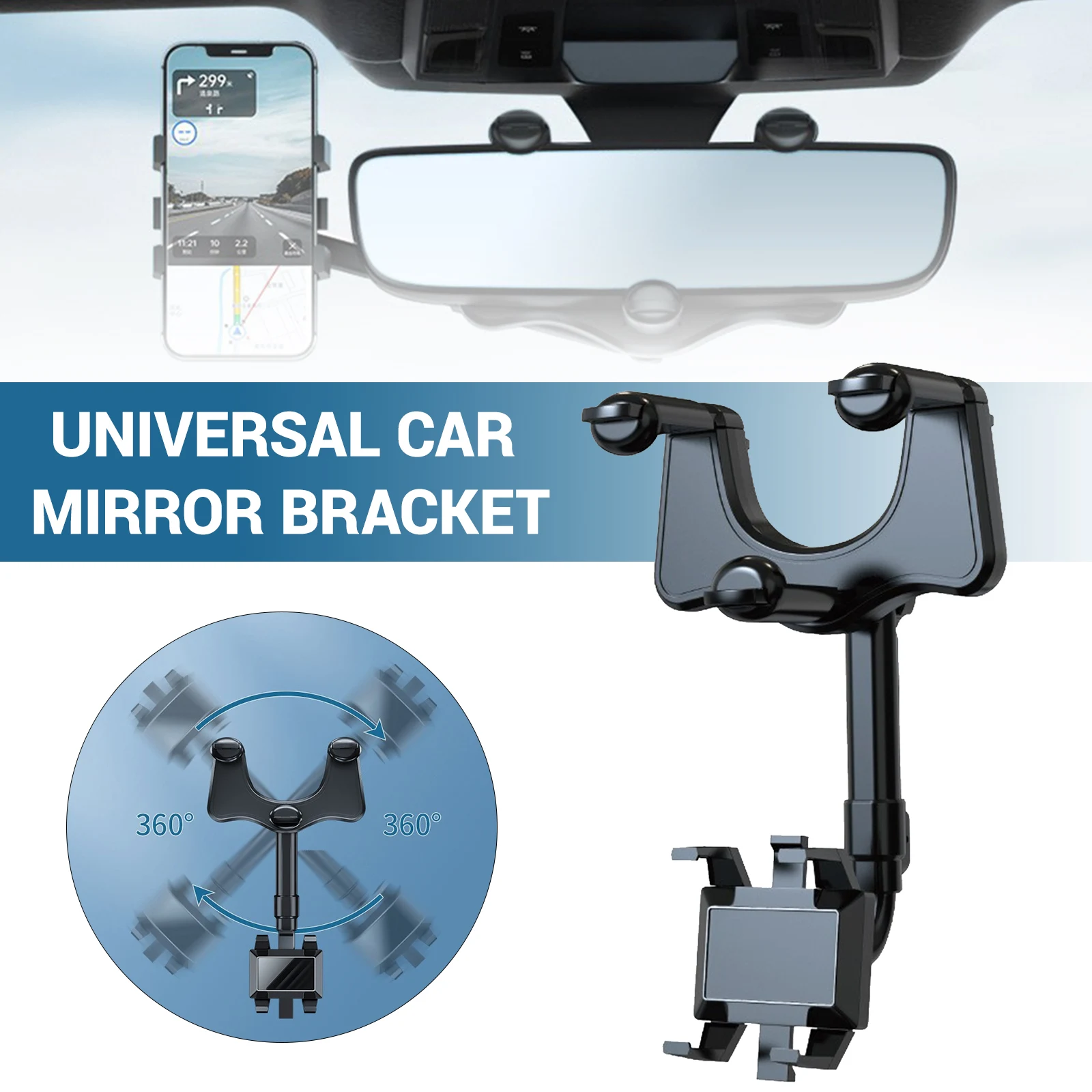 Universal 360° Rotatable Retractable Car Phone Holder Rearview Mirror Driving Recorder Bracket Phone Mobile Multifunctional
Universal 360° Rotatable Retractable Car Phone Holder Rearview Mirror Driving Recorder Bracket Phone Mobile Multifunctional