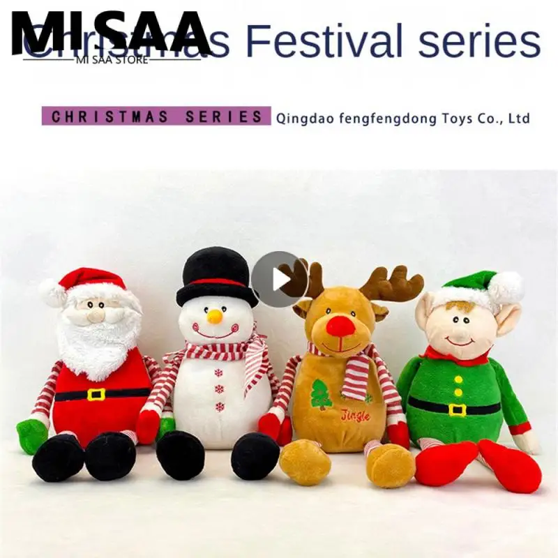 

Рождественская кукла, милый мультяшный снеговик, эльф, Санта-Клаус, лось, мягкая кукла, детская игрушка, мягкие плюшевые животные, детские куклы, зима