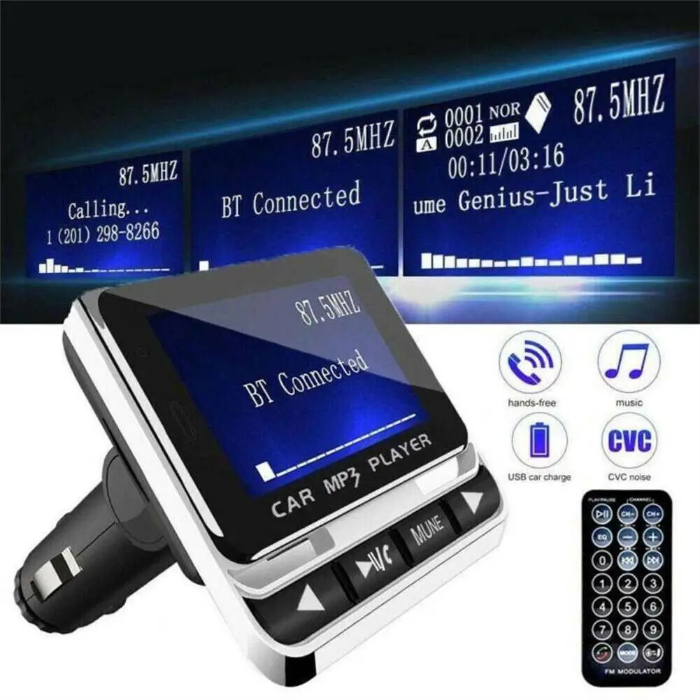 

Car FM Transmitter Bluetooth MP3 Music Player 1.4 Inch Charging Zender FM Handsfree Screen Adapter LCD Modulator Fast Call X4D2