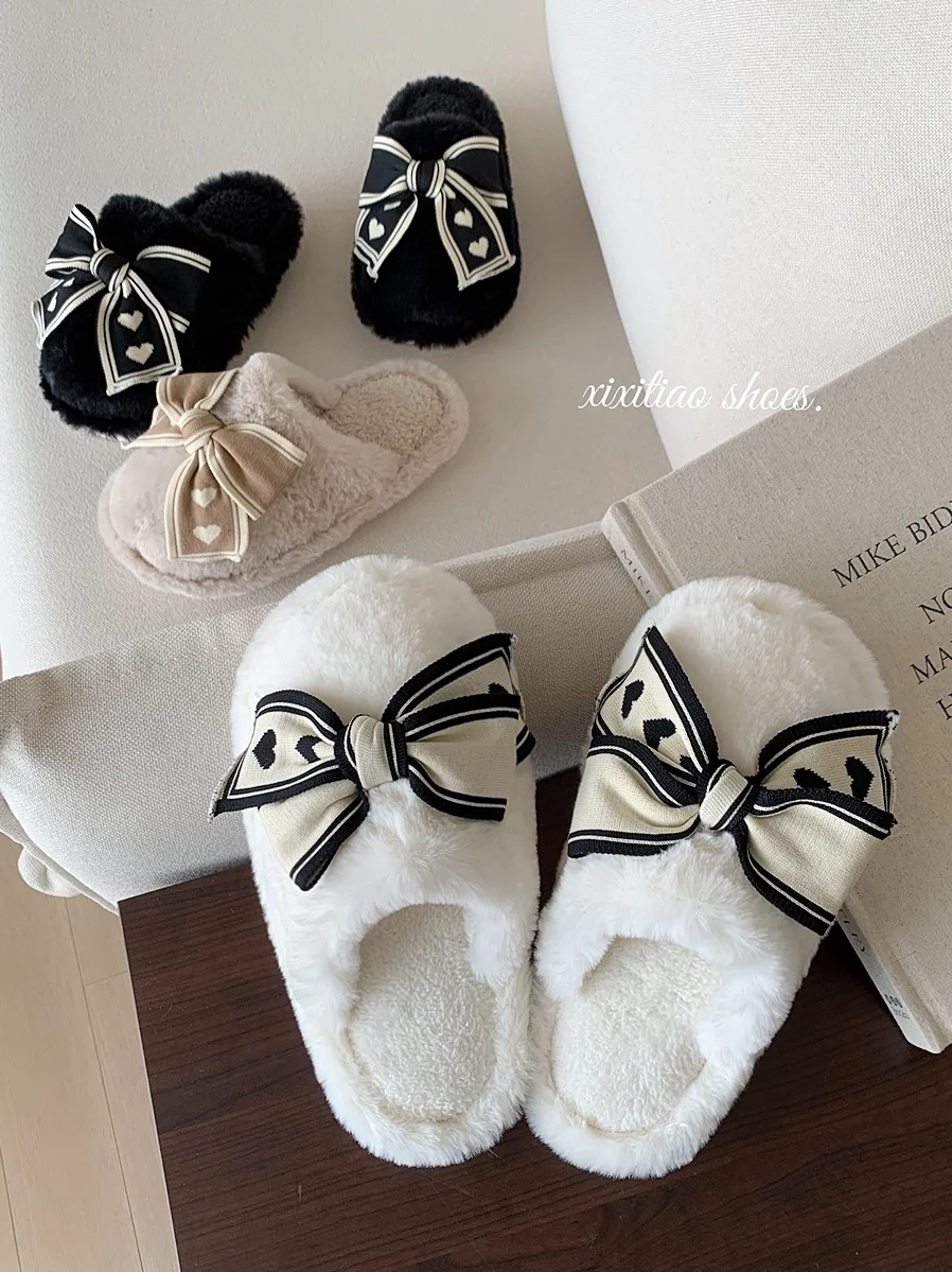 2023 New Bow Cotton Home Slippers For Women's Winter Warmth Plush Household Slipper Female Soft Flip Flops
2023 New Bow Cotton Home Slippers For Women's Winter Warmth Plush Household Slipper Female Soft Flip Flops