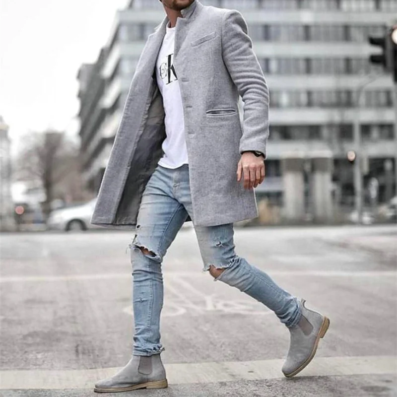 Mens Woolen Coat for Men Lapel Neck Medium Length Coats Men's Fashion Casual Outerwear Man Autumn Winter Clothes Clothing
Mens Woolen Coat for Men Lapel Neck Medium Length Coats Men's Fashion Casual Outerwear Man Autumn Winter Clothes Clothing