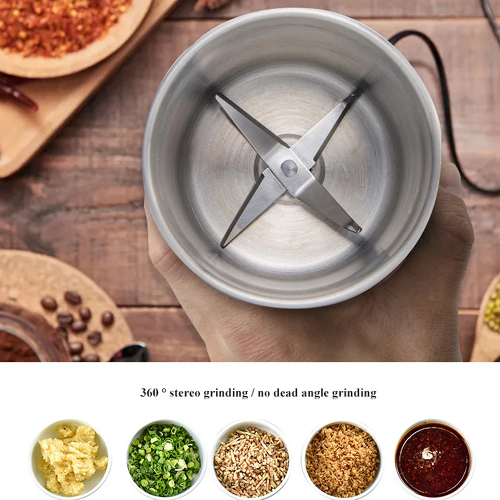 Portable Electric Coffee Grinder 304 Stainless Steel Multifunctional Beans Pepper Nut Espresso Coffee Beans Grinder Kitchen Tool
Portable Electric Coffee Grinder 304 Stainless Steel Multifunctional Beans Pepper Nut Espresso Coffee Beans Grinder Kitchen Tool