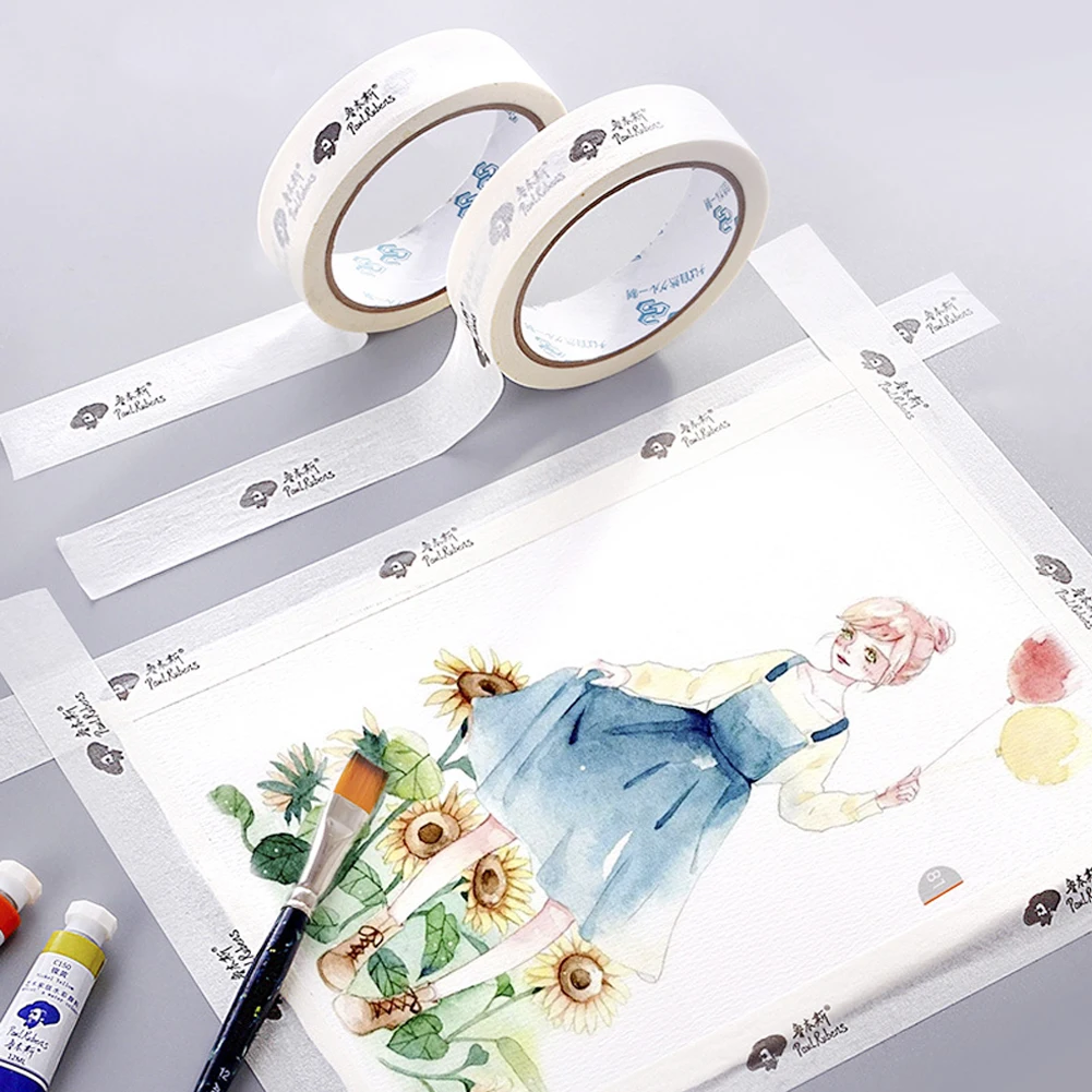 

Masking Tape for Paper Fixation Watercolor Painting Oil Painting Artist Washi Tape Sketch Fixation Sticky Traceless Tape