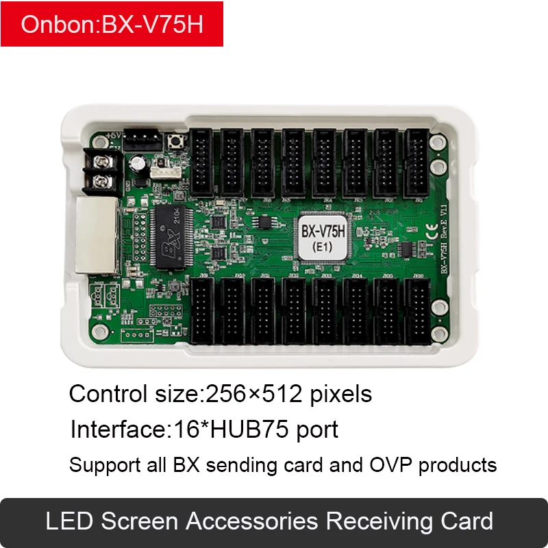 Onbon BX-V75H/BX-V75LS/BX-V75 полноцветная карта приема светодиодный одного дисплея, карта управления, работает со всеми отправляющими картами BX
Onbon BX-V75H/BX-V75LS/BX-V75 полноцветная карта приема светодиодный одного дисплея, карта управления, работает со всеми отправляющими картами BX
