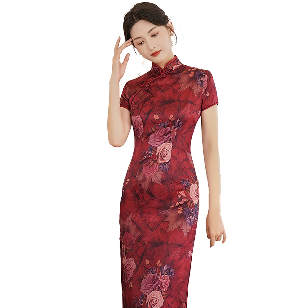 Hot Fahion Perform Wedding Party Women Dress Qipao Long Qipao Wedding Perform Soft Beautiful Breathable Unique
Hot Fahion Perform Wedding Party Women Dress Qipao Long Qipao Wedding Perform Soft Beautiful Breathable Unique