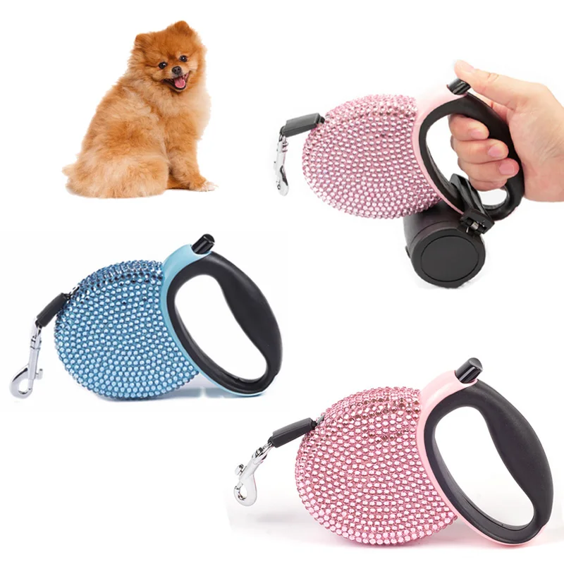 Automatic Lead Pet Retractable Leash Blue & Pink Rhinestone Bling Crystal Dog Leashes For Cat 3m Flat Line
Automatic Lead Pet Retractable Leash Blue & Pink Rhinestone Bling Crystal Dog Leashes For Cat 3m Flat Line