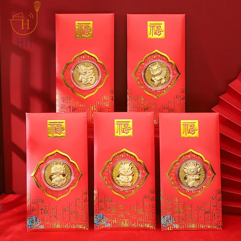Chinese New Year Red Envelopes Dragon Lucky Money Envelopes Red Packet With Gold Coin Hong Bao
Chinese New Year Red Envelopes Dragon Lucky Money Envelopes Red Packet With Gold Coin Hong Bao