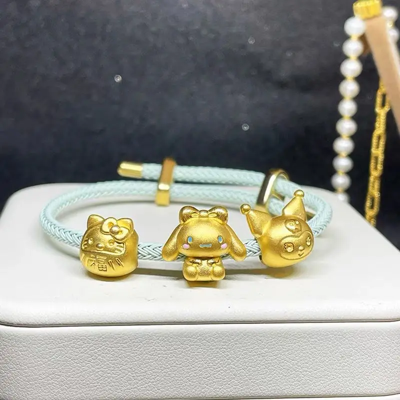Cartoon Sanrio Hello Kitty Alluvial Gold Jewelry Cute Kuromi Cinnamoroll DIY Bracelet Girlfriends Children Bracelet Gift
Cartoon Sanrio Hello Kitty Alluvial Gold Jewelry Cute Kuromi Cinnamoroll DIY Bracelet Girlfriends Children Bracelet Gift