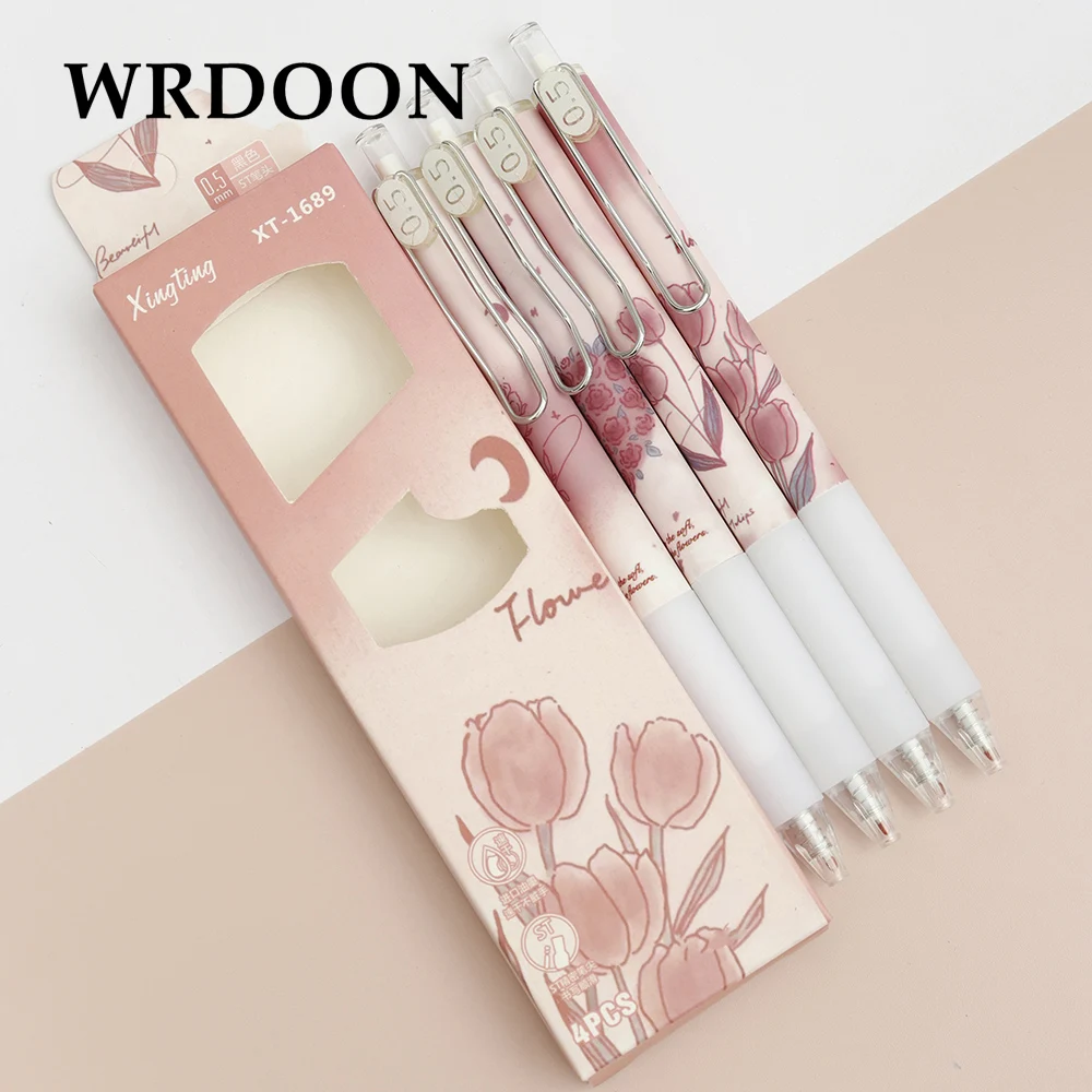 4pcs Vintage Beautiful Rose Series Gel Pen Ballpoint Pen Black Ink for Writing Painting Record School Office 0.5mm Black Ink
4pcs Vintage Beautiful Rose Series Gel Pen Ballpoint Pen Black Ink for Writing Painting Record School Office 0.5mm Black Ink