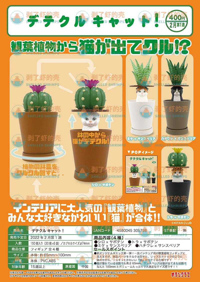 Japan Kitan Gashapon Capsule Toy Potted Plants Cat Animal Model Blind Box Decoration Sanhua Cat White Cat 
Japan Kitan Gashapon Capsule Toy Potted Plants Cat Animal Model Blind Box Decoration Sanhua Cat White Cat