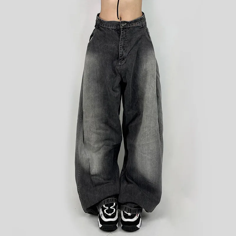 

CGC Streetwear y2k Baggy Jeans Korean Fashion Low Waist Women Wide Leg Pants Casual Straight Loose Trousers Parachute Pants