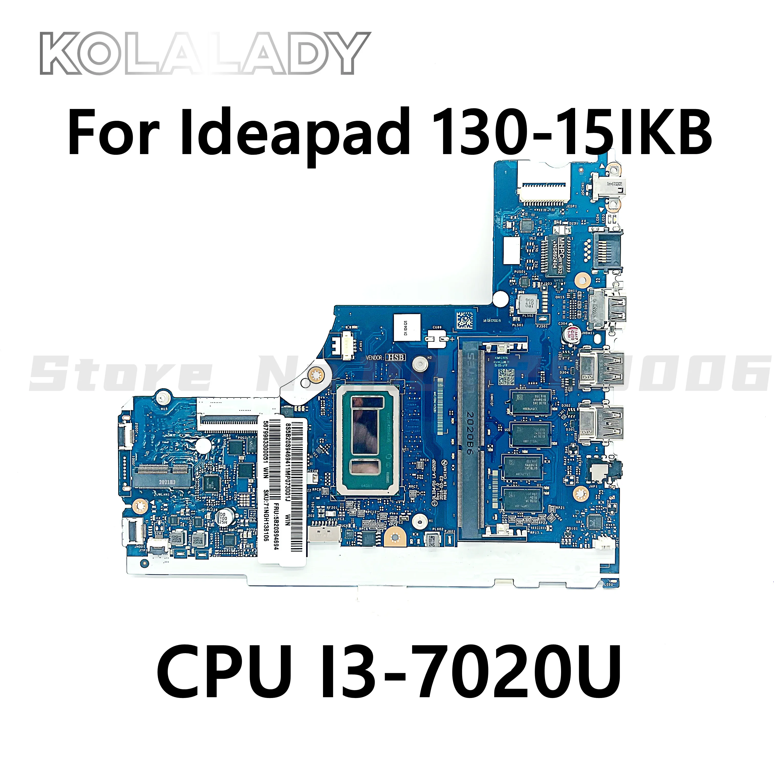 Материнская плата FRU 5B20R34422 5B20R34433 для ноутбука Lenovo Ideapad 130-15IKB, материнская плата DLID4/D5 для детской модели, 4 Гб ОЗУ, 100% протестирована, ОК
Материнская плата FRU 5B20R34422 5B20R34433 для ноутбука Lenovo Ideapad 130-15IKB, материнская плата DLID4/D5 для детской модели, 4 Гб ОЗУ, 100% протестирована, ОК