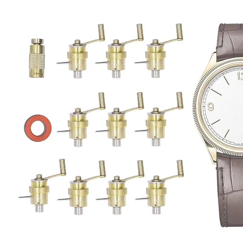 

Watch Mainspring Winder Set Professional Mainspring Winder 10 Pcs Wristwatch Repairing Kit With Storage Box DIY Winding Tool