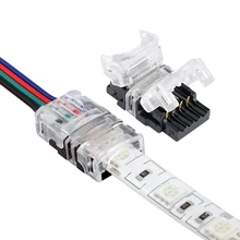 

5pcs/lot LED Strip Connector 2pin 3pin 4pin 5pin Quick Use Terminals Connection Cable for 3528 5050 led Strip to Wire Extensio