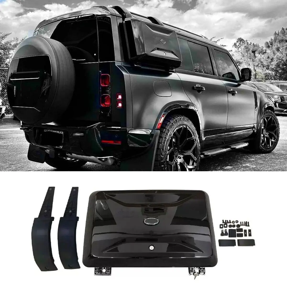 Glossy Black Exterior Side Mounted Gear Box Carrier For LR Defender 2020 2021 2022 2023 2024
Glossy Black Exterior Side Mounted Gear Box Carrier For LR Defender 2020 2021 2022 2023 2024