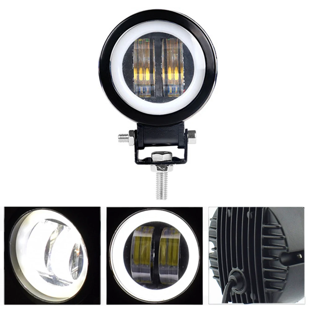 

1X 20W Round Car 12V LED Light Strip Waterproof IP68 Truck Driving SUV Tractor Aperture Angel Eye Fog Default White Accessories