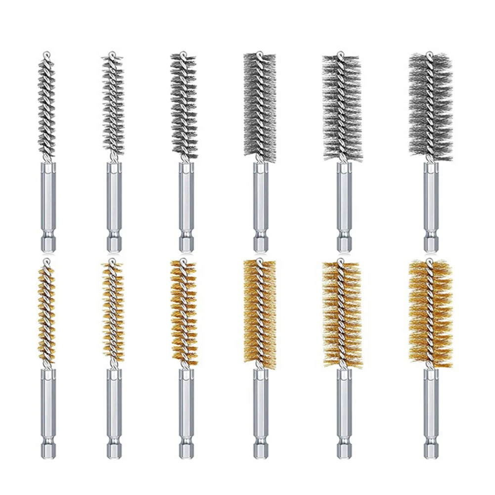 

Effective Rust and Dirt Removal 12Pcs Wire Bore Brush Set for Power Drill Sizes for Different Cleaning Needs