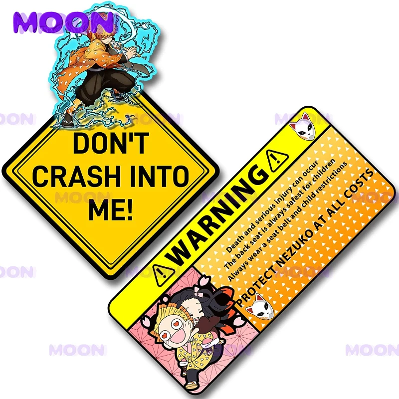2-piece Combination Anime Warning Car Decal Trunk Motorcycle Decal Fun Bumper Sticker 
2-piece Combination Anime Warning Car Decal Trunk Motorcycle Decal Fun Bumper Sticker
