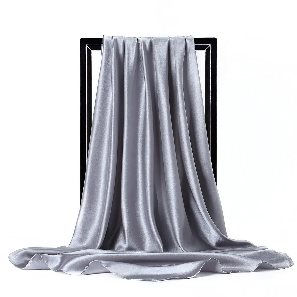 Luxury Brand Silk Scarf Women Satin Solid color Hijab Scarves Muslim Pareo Bandana Female Shawl Wrap Headband 90*90cm 2035 12 Sfde1ea41409e435ab63c3ad658e565af0