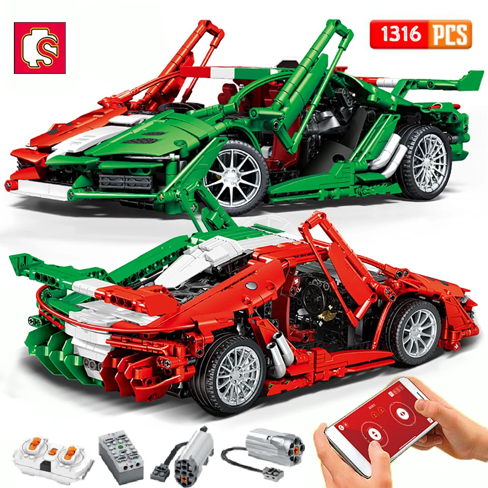 SEMBO 1316PCS Technical RC Super Racing Vehicle Model Building Blocks City Sports Car Tech Bricks Construction Toys for Aldult
SEMBO 1316PCS Technical RC Super Racing Vehicle Model Building Blocks City Sports Car Tech Bricks Construction Toys for Aldult