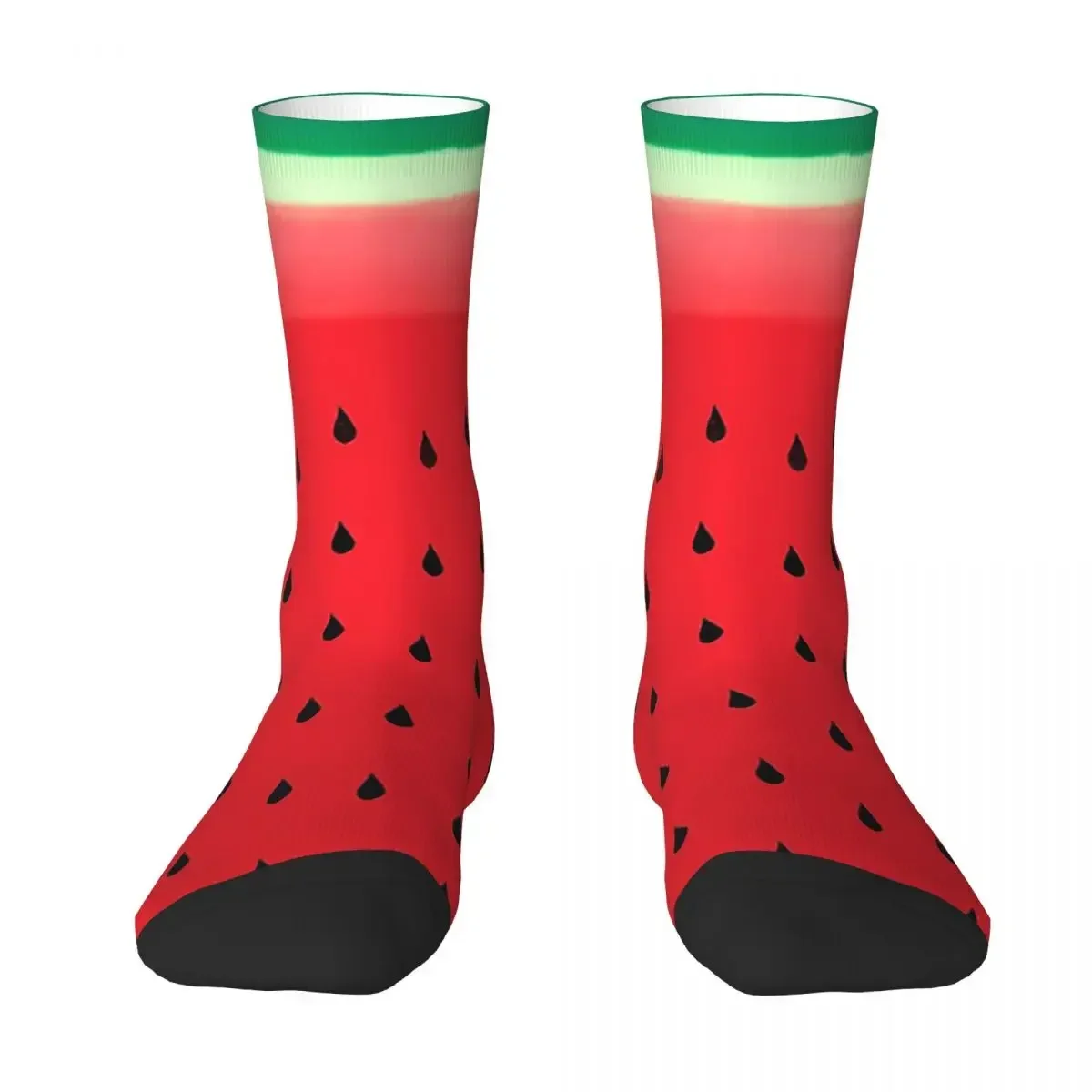 

All Seasons Crew Stockings Watermelon Stripes Socks Harajuku Funny Hip Hop Long Socks Accessories for Men Women Christmas Gifts