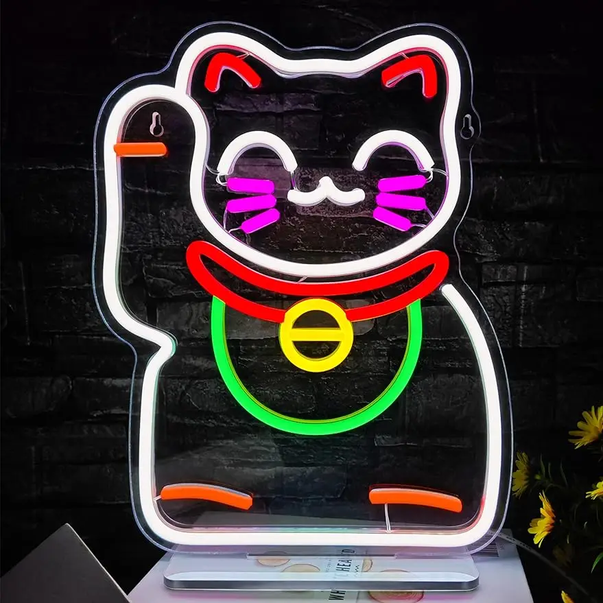 Lucky Cat Neon Sign LED Neon Lights for Business Shop Restaurant Home Bar Kitchen Dining Room Wall Art Decor Gifts Night Light
Lucky Cat Neon Sign LED Neon Lights for Business Shop Restaurant Home Bar Kitchen Dining Room Wall Art Decor Gifts Night Light