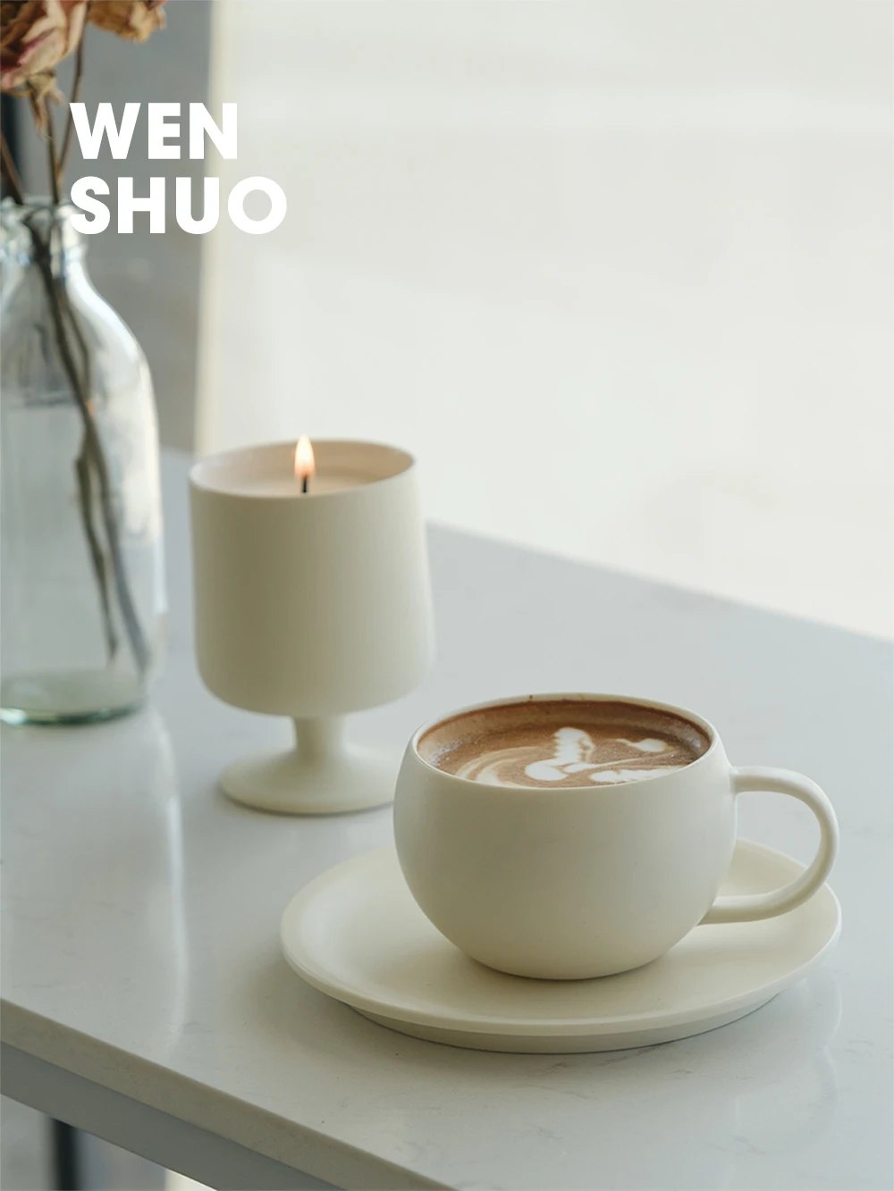 WENSHUO Rounded Egg Shape Coffee Mug,Cup & Saucer Sets, Ceramic Coffee Cup 8.45 oz for Cappuccino, Latte, Mocha
WENSHUO Rounded Egg Shape Coffee Mug,Cup & Saucer Sets, Ceramic Coffee Cup 8.45 oz for Cappuccino, Latte, Mocha