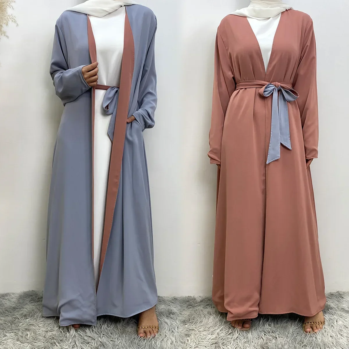 Reversible Abaya with Pockets Hijab Dress Open Abayas for Women Dubai Muslim Robe Islamic Prayer Clothes Kaftan Femme Musulman
Reversible Abaya with Pockets Hijab Dress Open Abayas for Women Dubai Muslim Robe Islamic Prayer Clothes Kaftan Femme Musulman