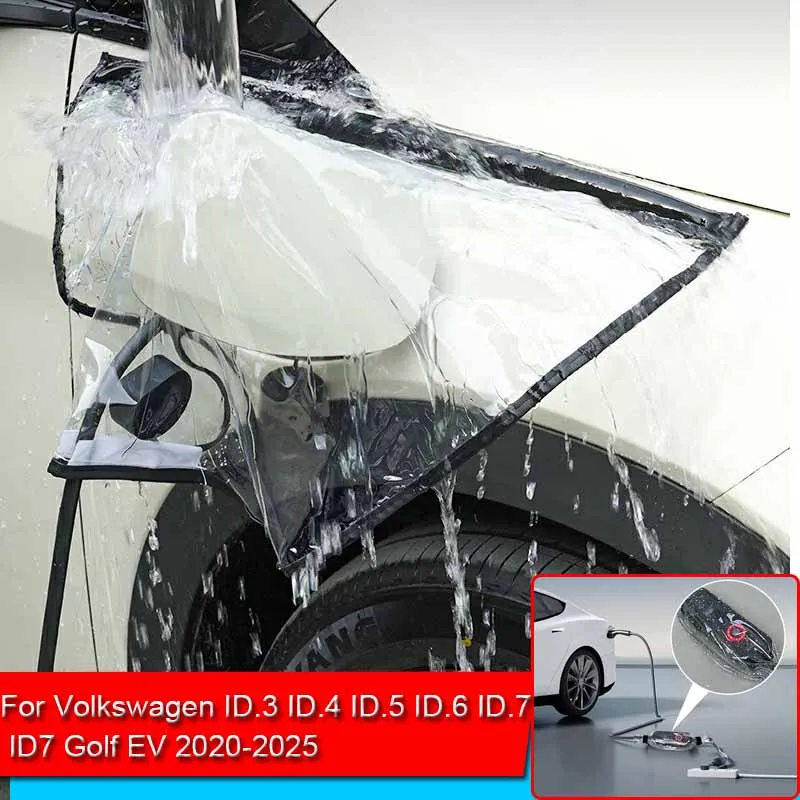 

Car New Energy Charging Port Rain Cover Rainproof Dustproof EV Charger Protect For Volkswagen ID.3 ID.4 ID.5 ID.6 ID.7 ID7 Golf