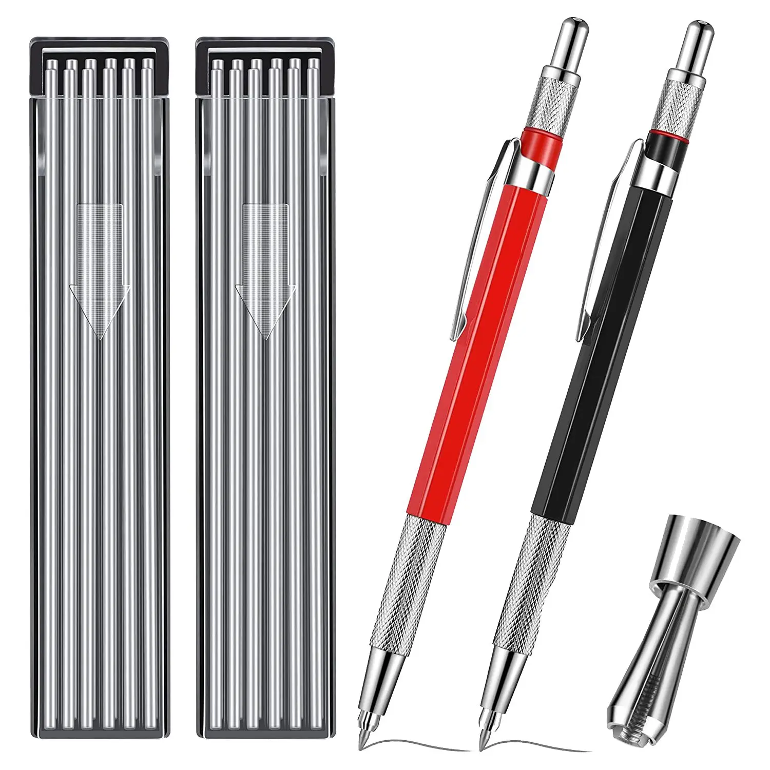 Welder Pencil with 24 Silver Refills, Mechanical Pencil Silver Pencil Metal Maker Scissors with Built-In Sharpener
Welder Pencil with 24 Silver Refills, Mechanical Pencil Silver Pencil Metal Maker Scissors with Built-In Sharpener