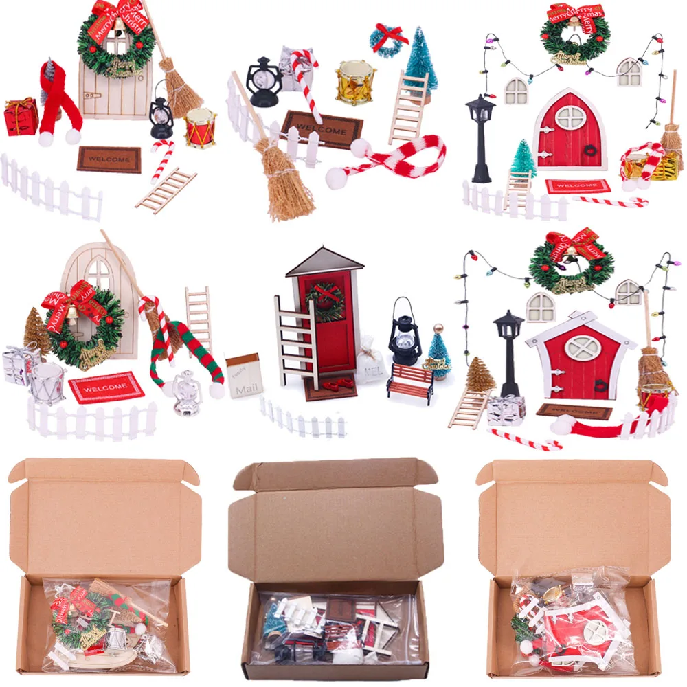Sets Wooden Miniature Fairy Elf Door Stool Christmas Decor Toyhouse Fairy&Barbies Doll Toy Mini Scene Model Accessories Gift Box
Sets Wooden Miniature Fairy Elf Door Stool Christmas Decor Toyhouse Fairy&Barbies Doll Toy Mini Scene Model Accessories Gift Box