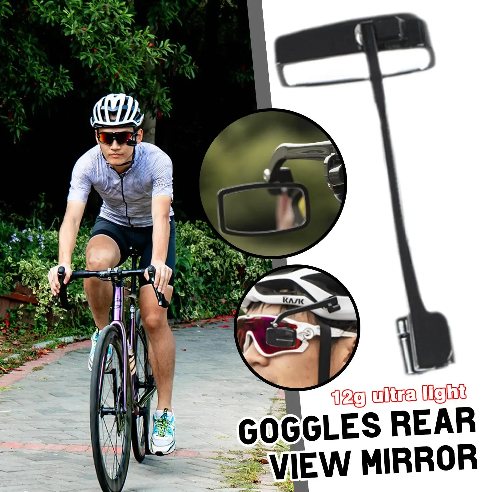 

1pc Bike Bicycle Cycling Riding Glasses Rear View Mirror 360 Rearview Adjustment Rear View Eyeglass Mount Helmet