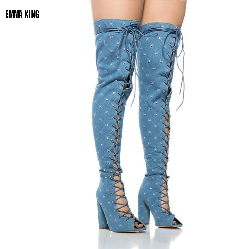 Women Shiny Crystal Decor Thigh High Boots Cross Tied Sexy Over The Knee Boots 2023 Autumn Fashion Peep Toe High Heel Long Boot
Women Shiny Crystal Decor Thigh High Boots Cross Tied Sexy Over The Knee Boots 2023 Autumn Fashion Peep Toe High Heel Long Boot