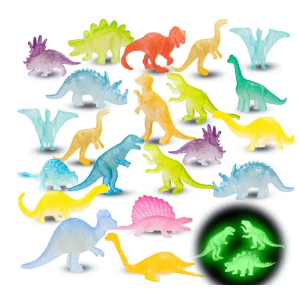 

2/16pcs Bag Mini Luminous Dinosaurs Glow in The Dark Dino Toys Treat Kids Birthday Party Favors Boy Girl Gifts Goody Bag Fillers