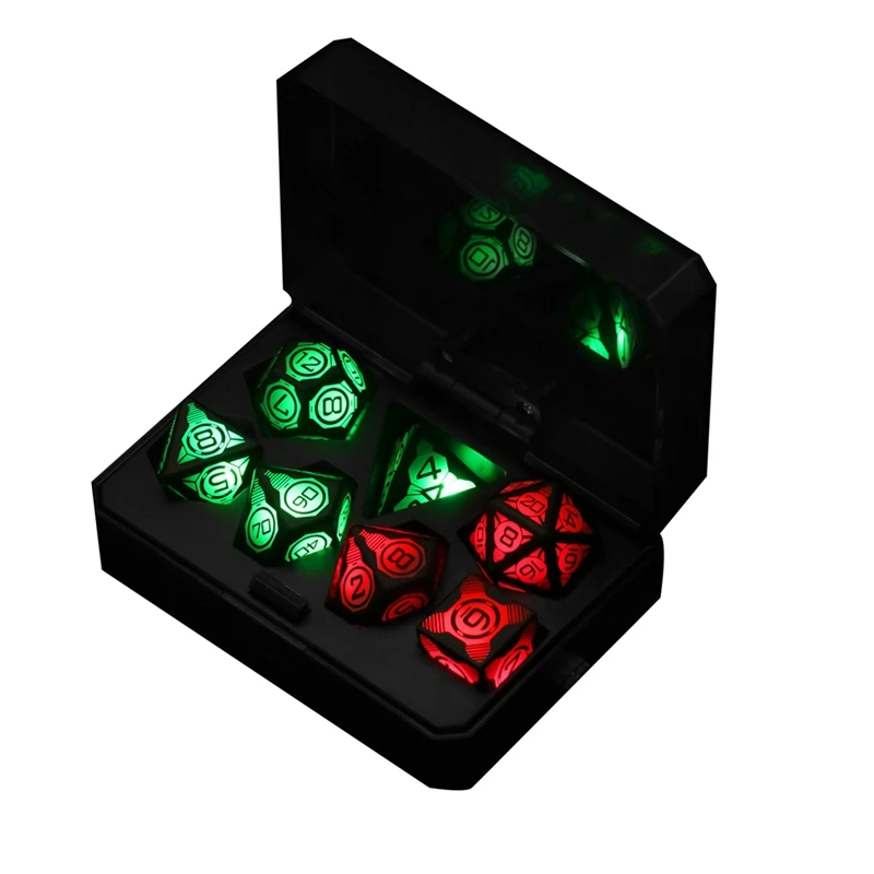 

7Pcs Electronic Luminous LED Dice Set Multi Sided Dice Table Game Funny Dice Games Entertainment Toys Board Game Easy To Use