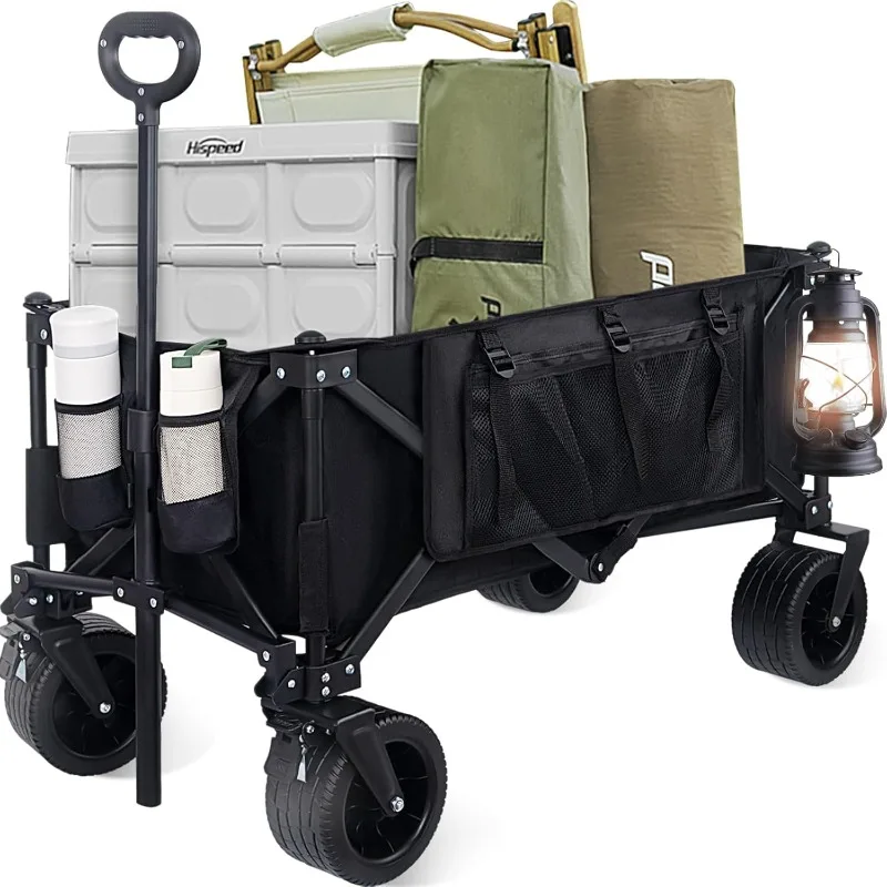 Collapsible Folding Wagon,with Big All-Terrain Beach Wheels,Collapsible Garden Utility Wagon cart - 220lbs Weight Capacity 
Collapsible Folding Wagon,with Big All-Terrain Beach Wheels,Collapsible Garden Utility Wagon cart - 220lbs Weight Capacity
