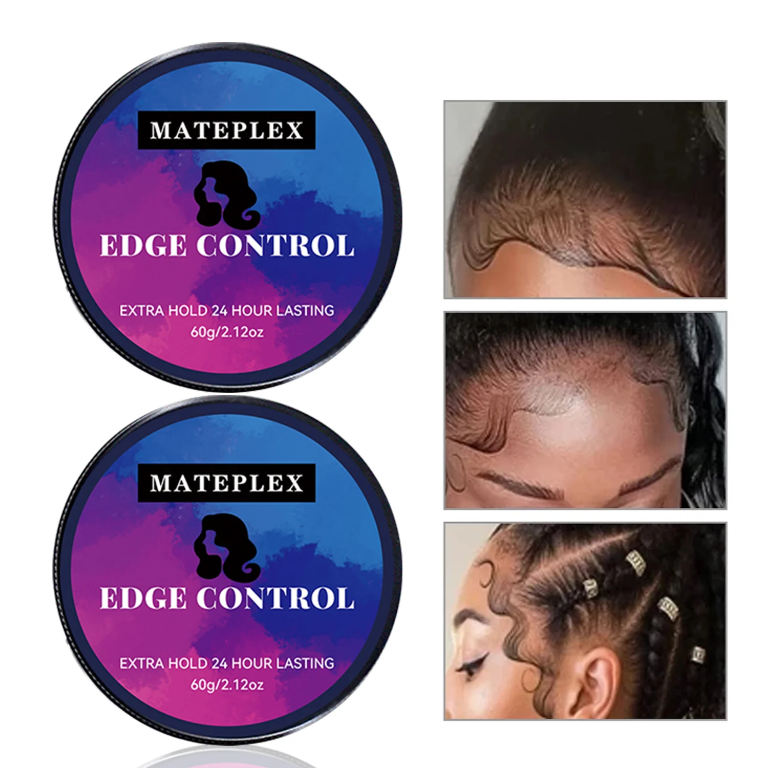 

Edge Control Wax for Women Strong Hold Hair Styling Gel for All Hair Types Non-greasy Edge Smoother for Braids Locks No Flaking